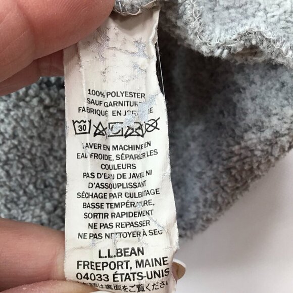 L.L. Bean 1/4 T Snap Pullover Sweater Jacket Knit Gray Women's Medium 292726 - Picture 8 of 8